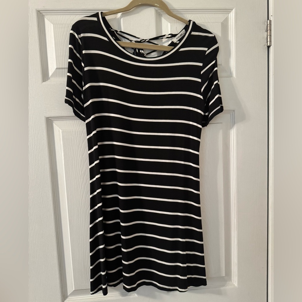 Mod Ref Monochrome Striped Dress